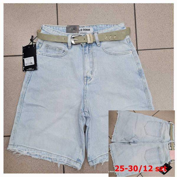 Rybaczki damskie jeansy Roz 25-30, 1 Kolor Paczka 12 szt